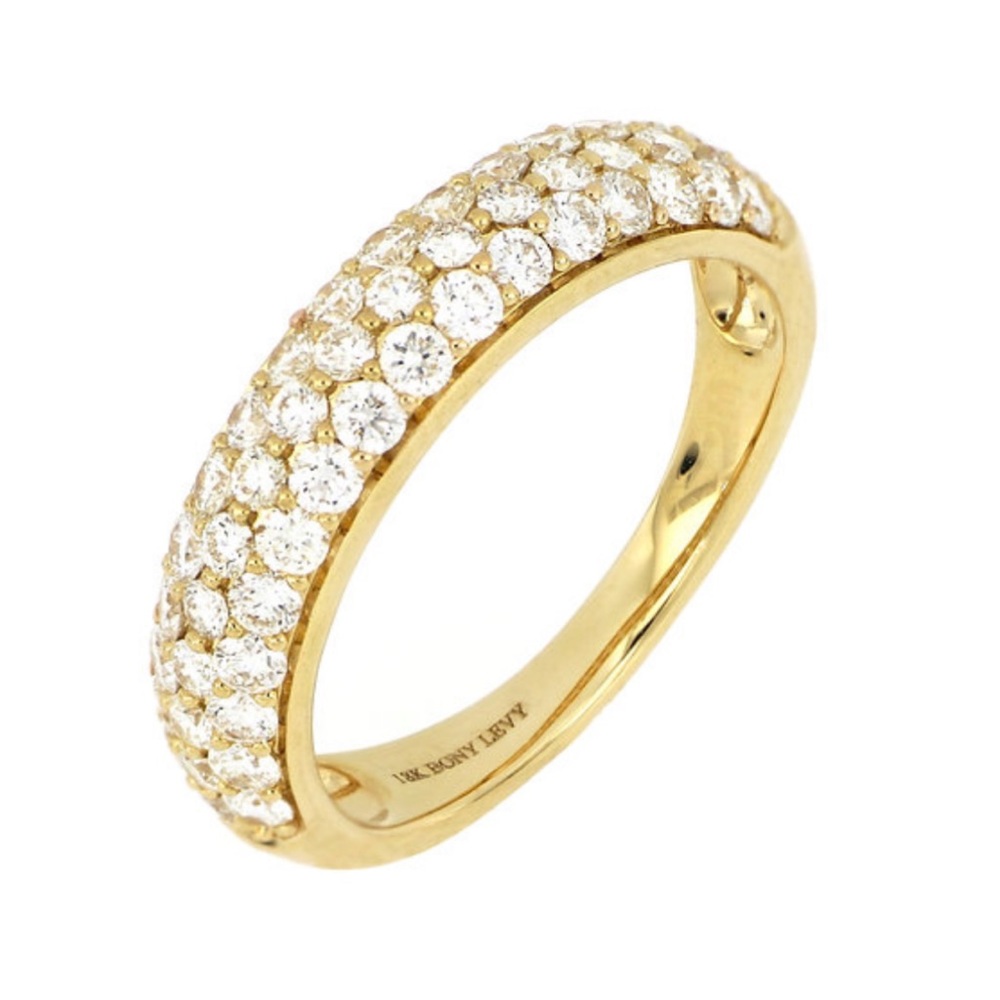 ‼️❌SOLD❌Diamond Dome Ring bony levy 6.5 18k